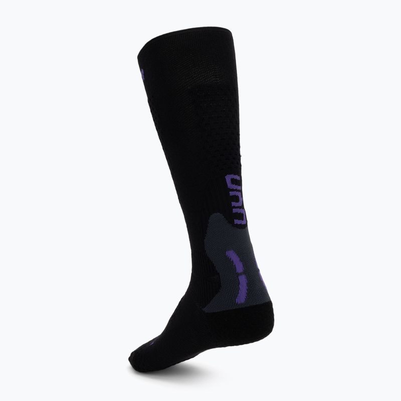 Skarpety narciarskie damskie UYN Ski One Alpine Merino Socks black/violet 2