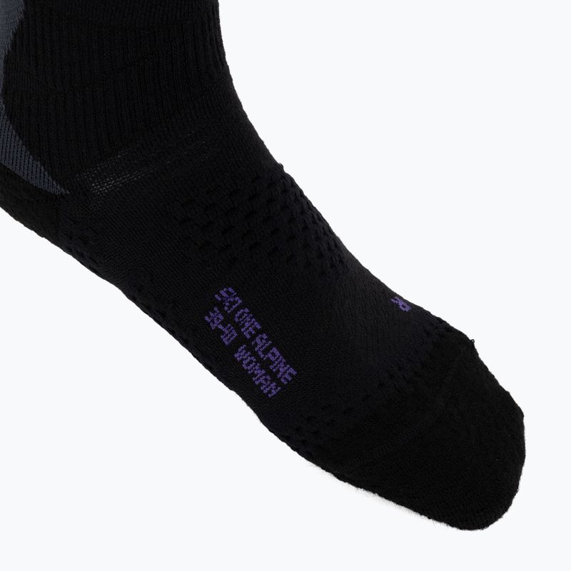 Skarpety narciarskie damskie UYN Ski One Alpine Merino Socks black/violet 3