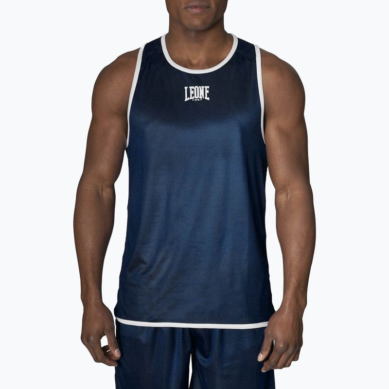 Koszulka treningowa męska LEONE 1947 Double Face Boxing Singlet blue/red