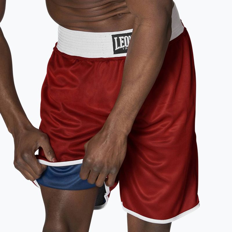 Spodenki bokserskie męskie LEONE 1947 Double Face Boxing blue/red 3