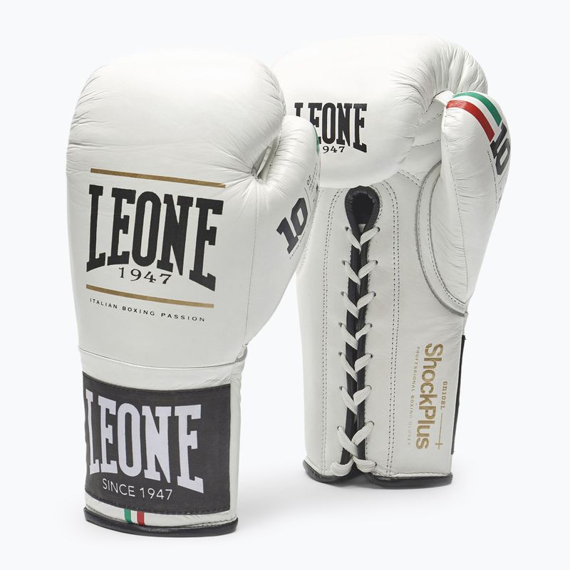 Rękawice bokserskie LEONE 1947 Shock Plus white