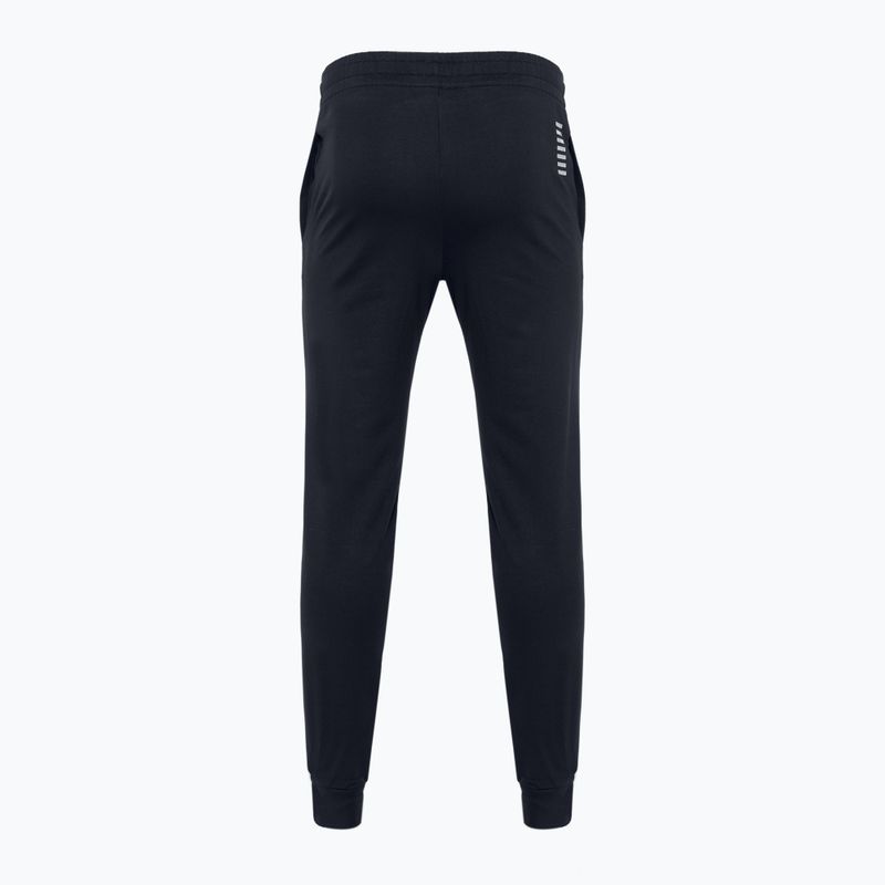 Spodnie męskie EA7 Emporio Armani Train Core ID Coft Slim night blue/silver logo 2