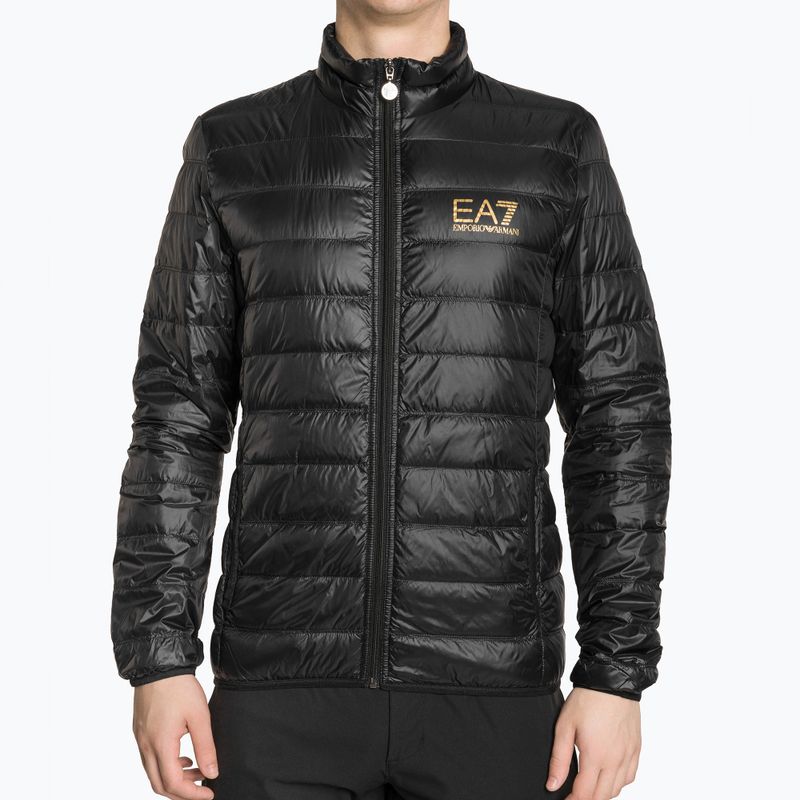 Kurtka męska EA7 Emporio Armani Train Core ID Down Light black/gold logo