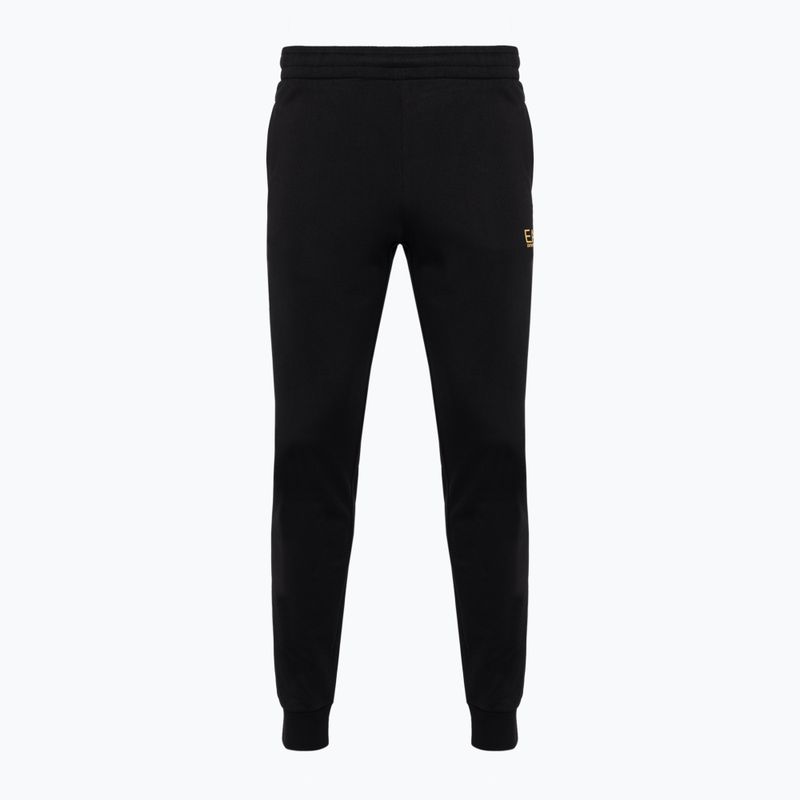 Spodnie męskie EA7 Emporio Armani Train Core ID Coft Slim black/gold logo