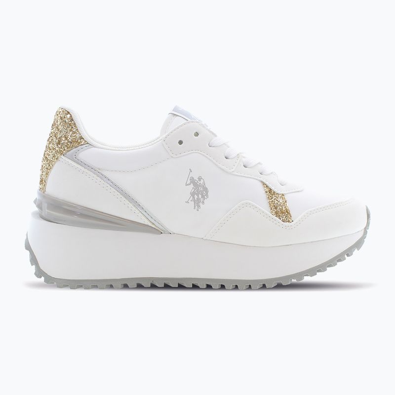 Buty damskie U.S. Polo Assn. BAYLE003C white/gold 8