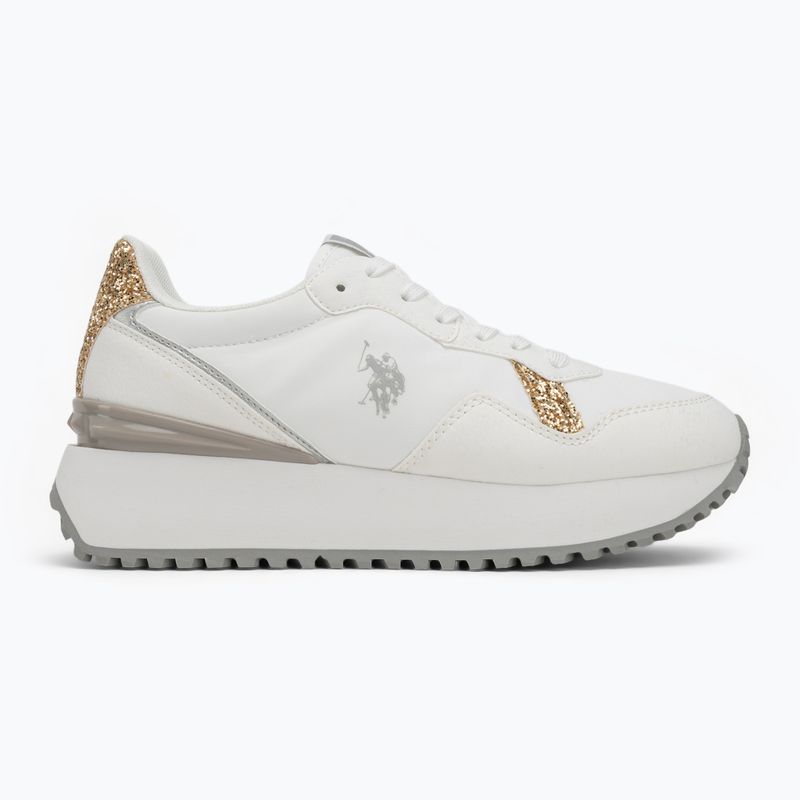 Buty damskie U.S. Polo Assn. BAYLE003C white/gold 2