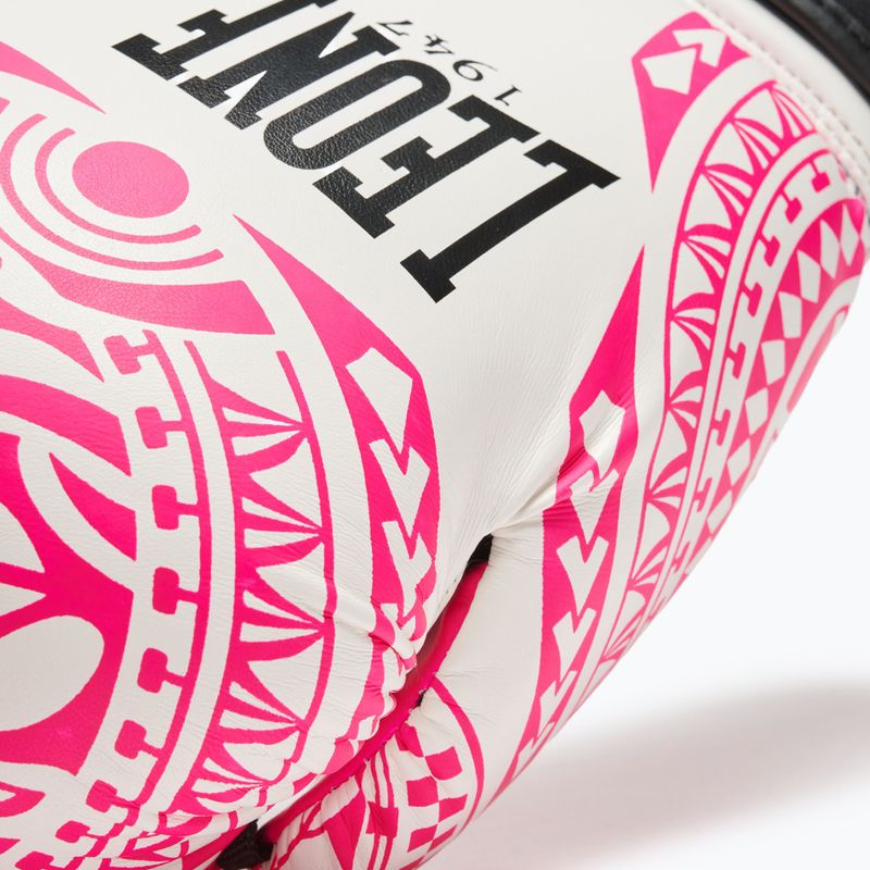 Rękawice bokserskie LEONE 1947 Haka bianco/white 8