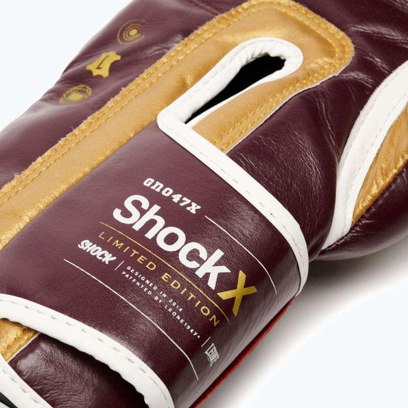 Rękawice bokserskie LEONE 1947 Shock X bordeaux 10