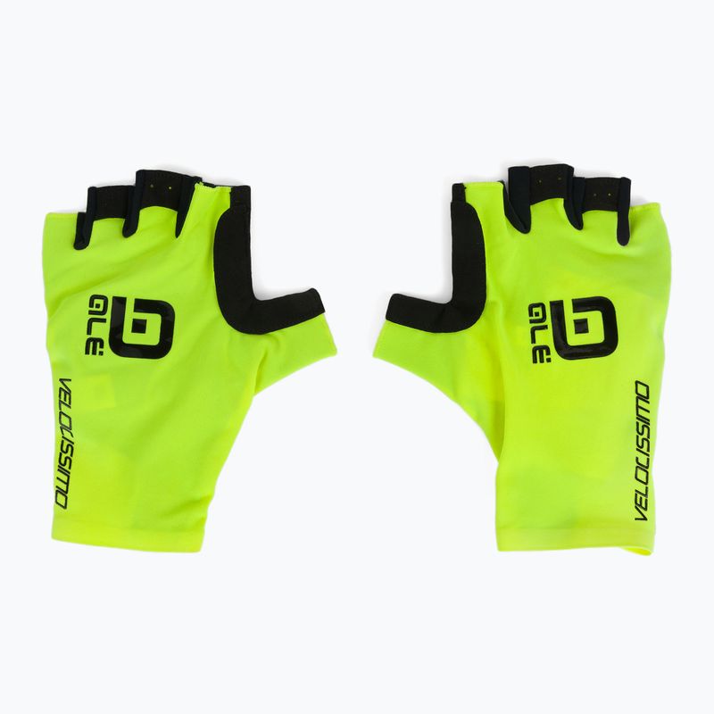 Rękawiczki rowerowe Alé Velocissimo fluo yellow/black 3