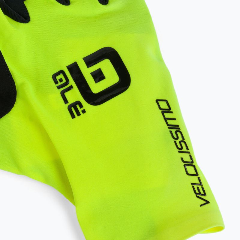 Rękawiczki rowerowe Alé Velocissimo fluo yellow/black 4