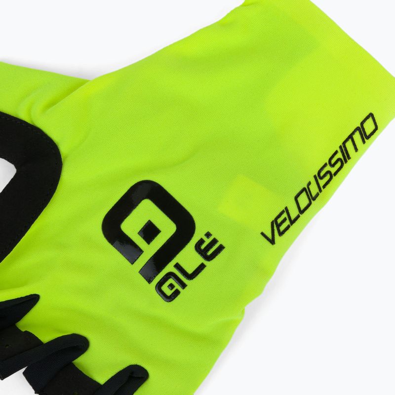 Rękawiczki rowerowe Alé Velocissimo fluo yellow/black 5