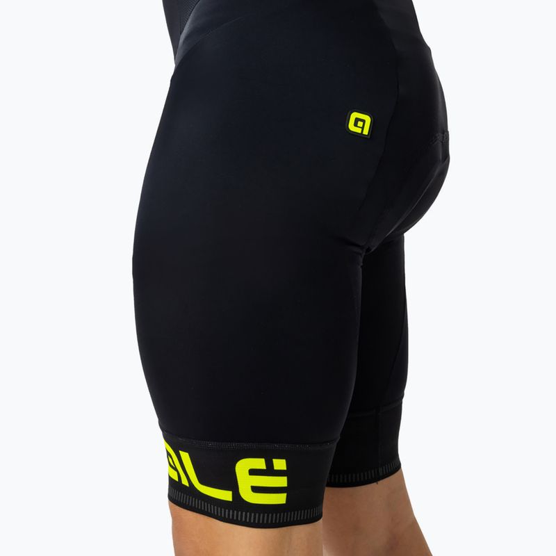 Spodenki rowerowe męskie Alé Corsa Bibshorts black/fluo yellow 4