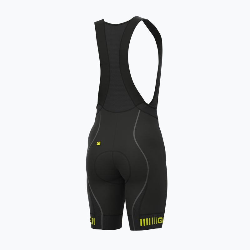 Spodenki rowerowe męskie Alé Strada Bibshorts black/fluo yellow 6