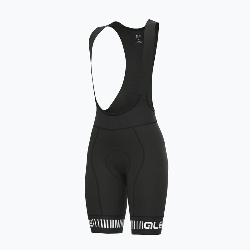 Spodenki rowerowe damskie Alé Strada Bibshorts black/white 7