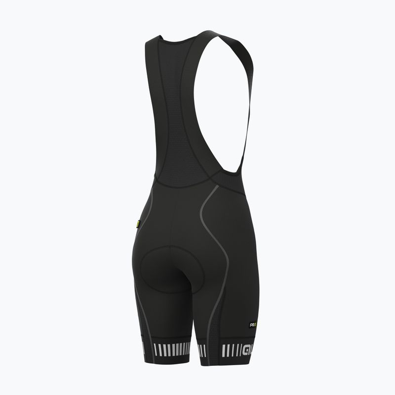 Spodenki rowerowe damskie Alé Strada Bibshorts black/white 8