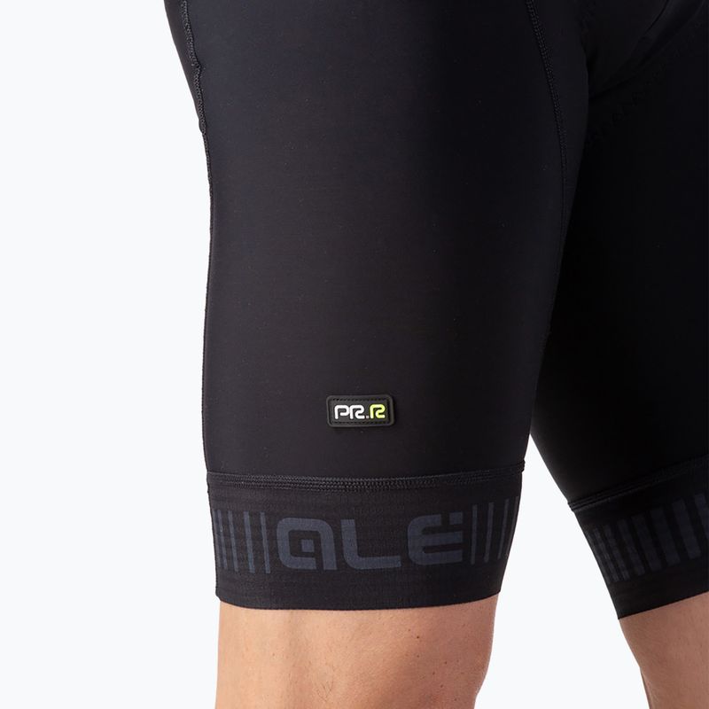 Spodenki rowerowe męskie Alé Strada Bibshorts black/charcoal grey 4