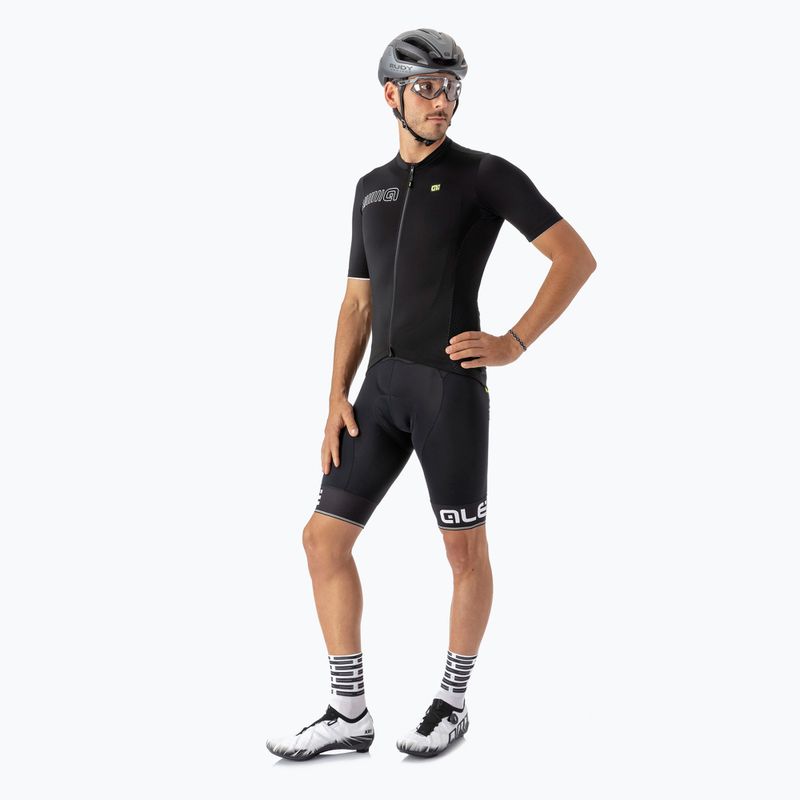 Koszulka rowerowa męska Alé Color Block black 2