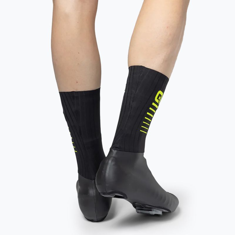 Ochraniacze na buty rowerowe Alé Whizzy Winter black/fluo yellow 2
