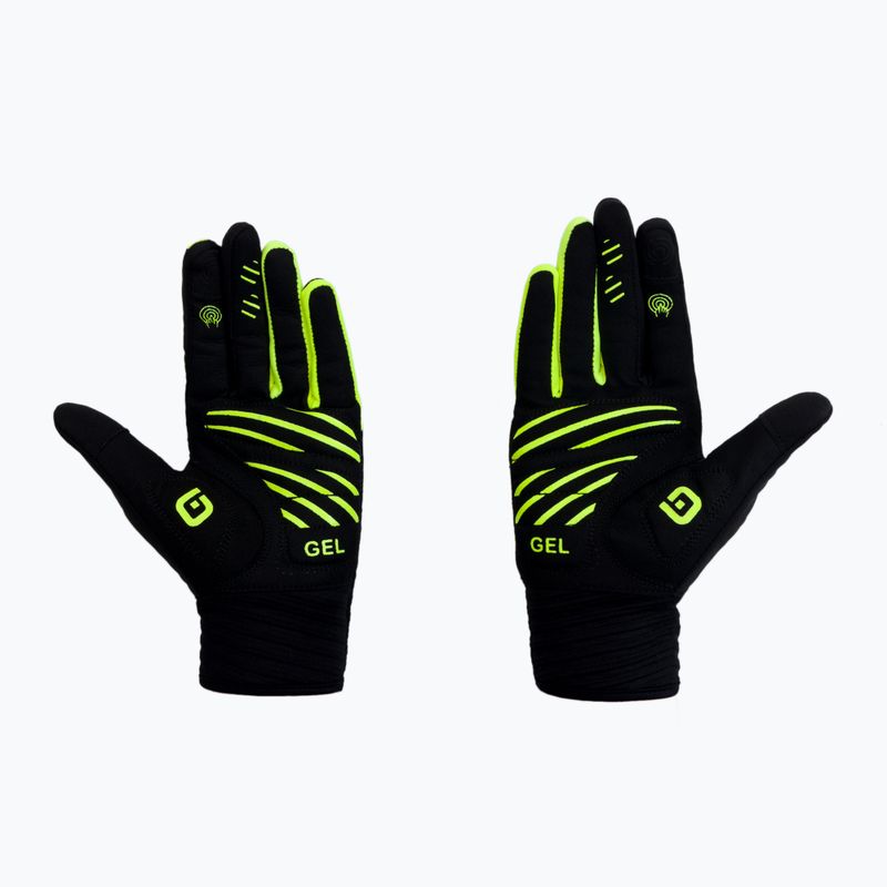 Rękawiczki rowerowe Alé Windprotection black/fluo yellow 2