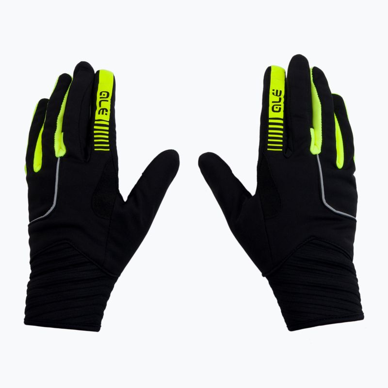 Rękawiczki rowerowe Alé Windprotection black/fluo yellow 3
