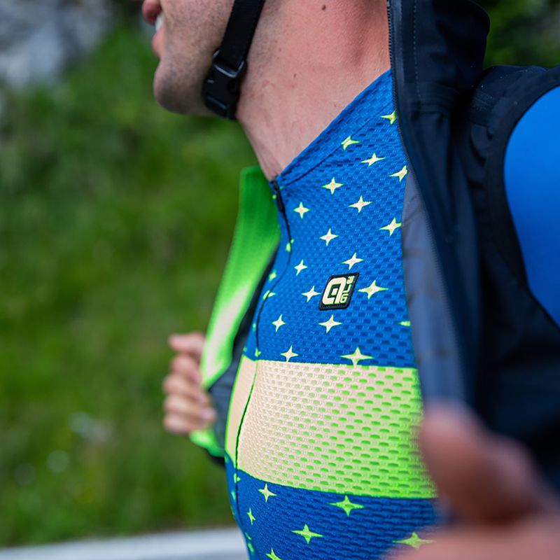 Koszulka rowerowa męska Alé Stars petrol fluo yellow 7