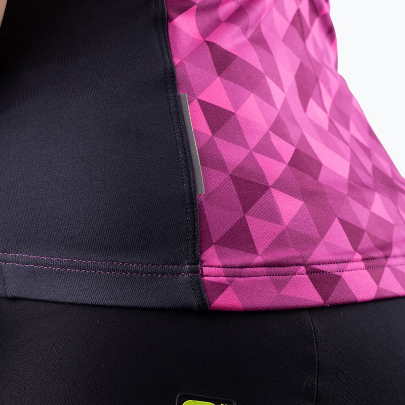 Koszulka rowerowa damska Alé Top Triangles fluo pink/violet 7
