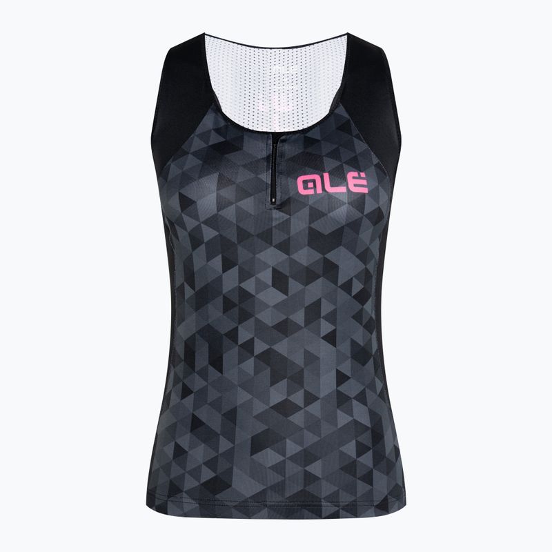Koszulka rowerowa damska Alé Top Triangles grey/black 6