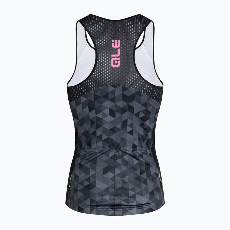 Koszulka rowerowa damska Alé Top Triangles grey/black 7