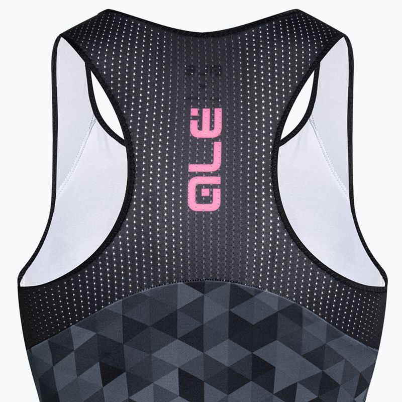 Koszulka rowerowa damska Alé Top Triangles grey/black 9