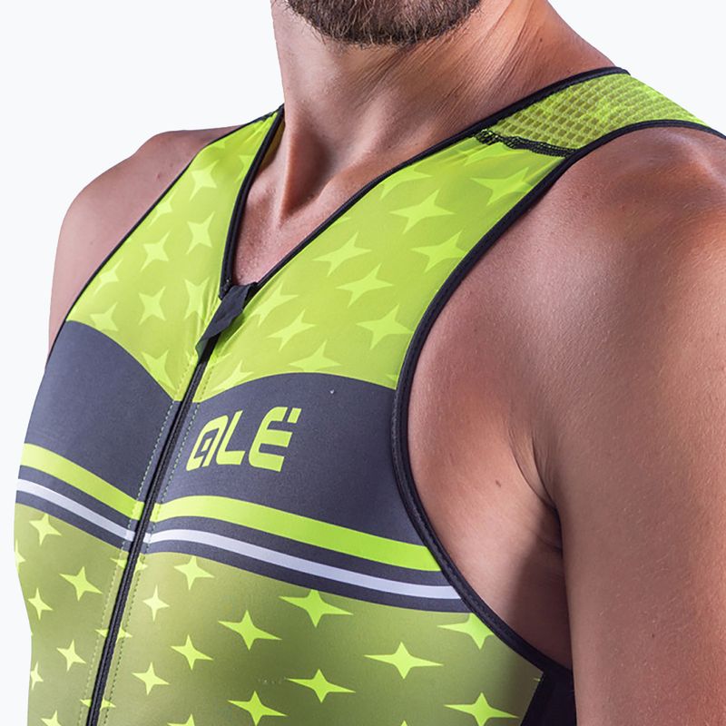 Kombinezon triathlonowy męski Alé Stars fluo yellow/black 4