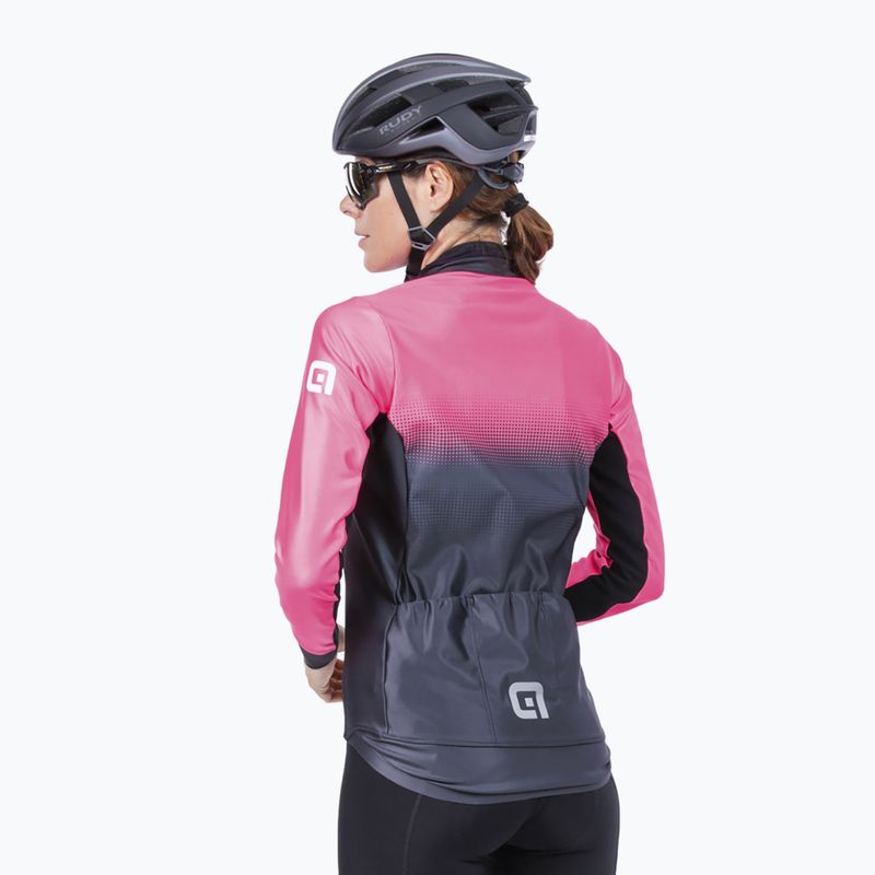 Kurtka rowerowa damska Alé Gradient fluo pink/black 2