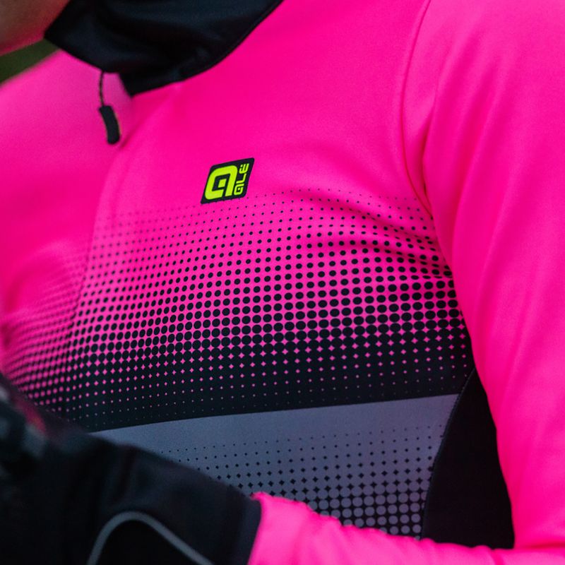 Kurtka rowerowa damska Alé Gradient fluo pink/black 10