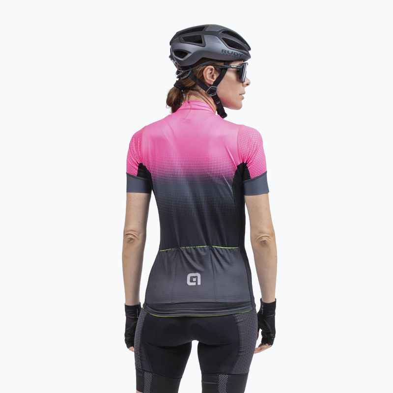 Koszulka rowerowa damska Alé Gradient fluo pink 4