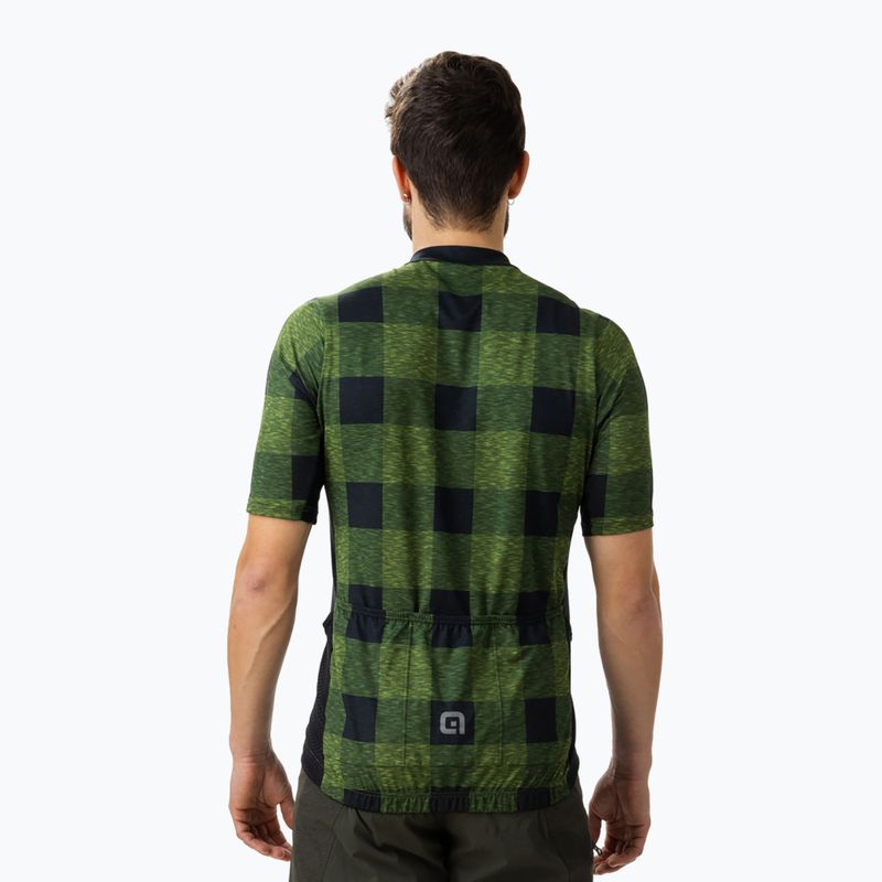 Koszulka rowerowa męska Alé Scottish green 2