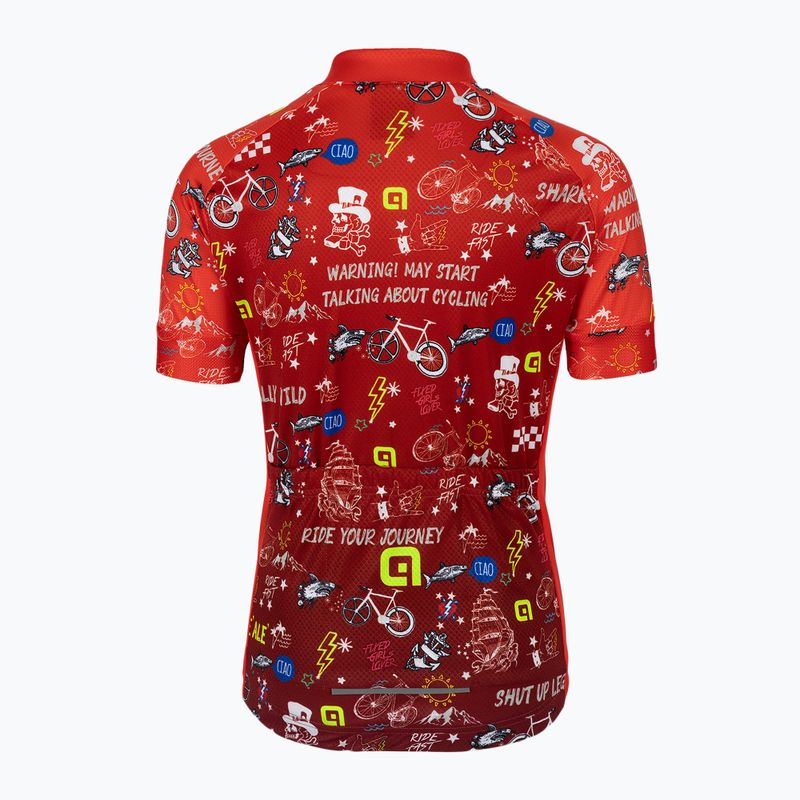 Koszulka rowerowa dziecięca Alé Vibes red 2