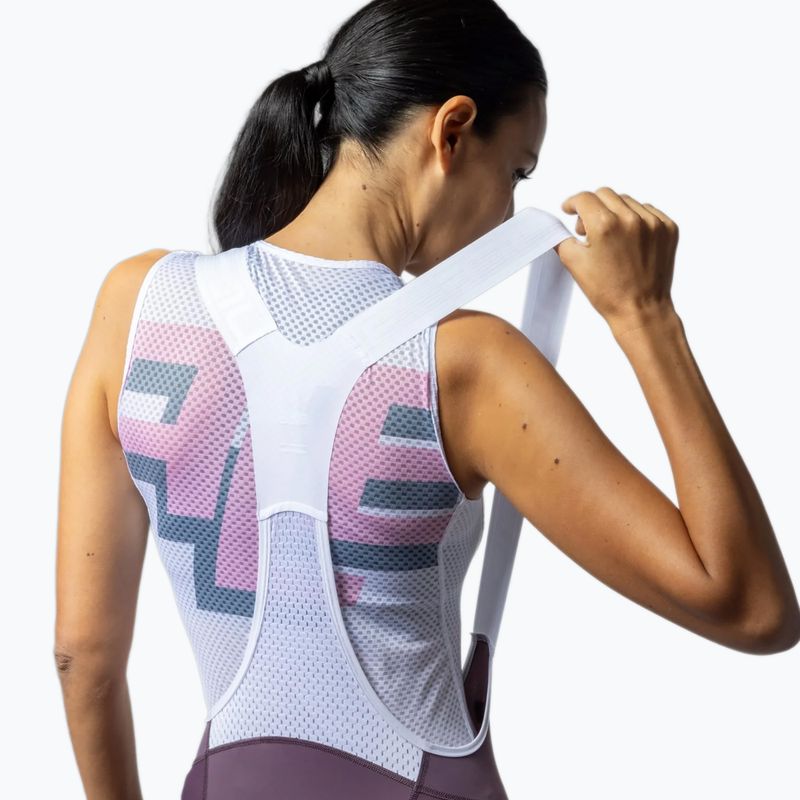 Spodenki rowerowe damskie Alé Magic Colour Bibshorts bordeaux 4