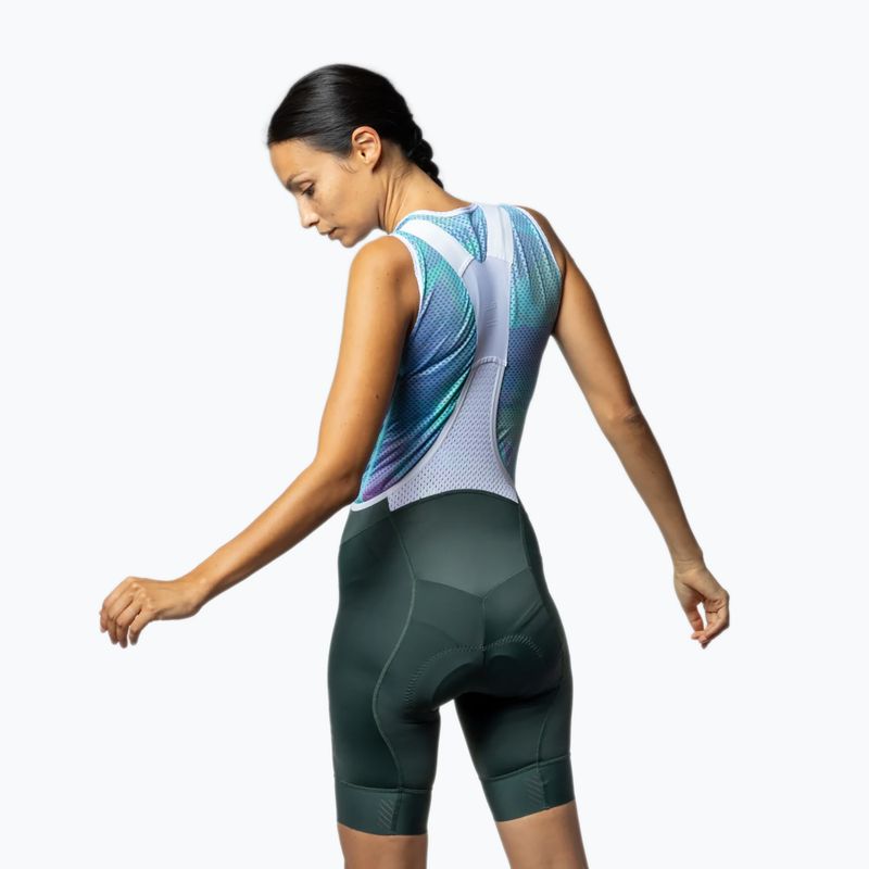 Spodenki rowerowe damskie Alé Magic Colour Bibshorts forest green 2