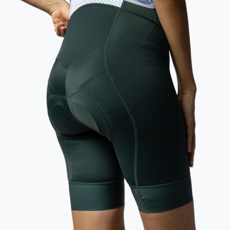 Spodenki rowerowe damskie Alé Magic Colour Bibshorts forest green 6