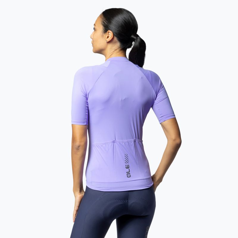 Koszulka rowerowa damska Alé Color Block lilac 2