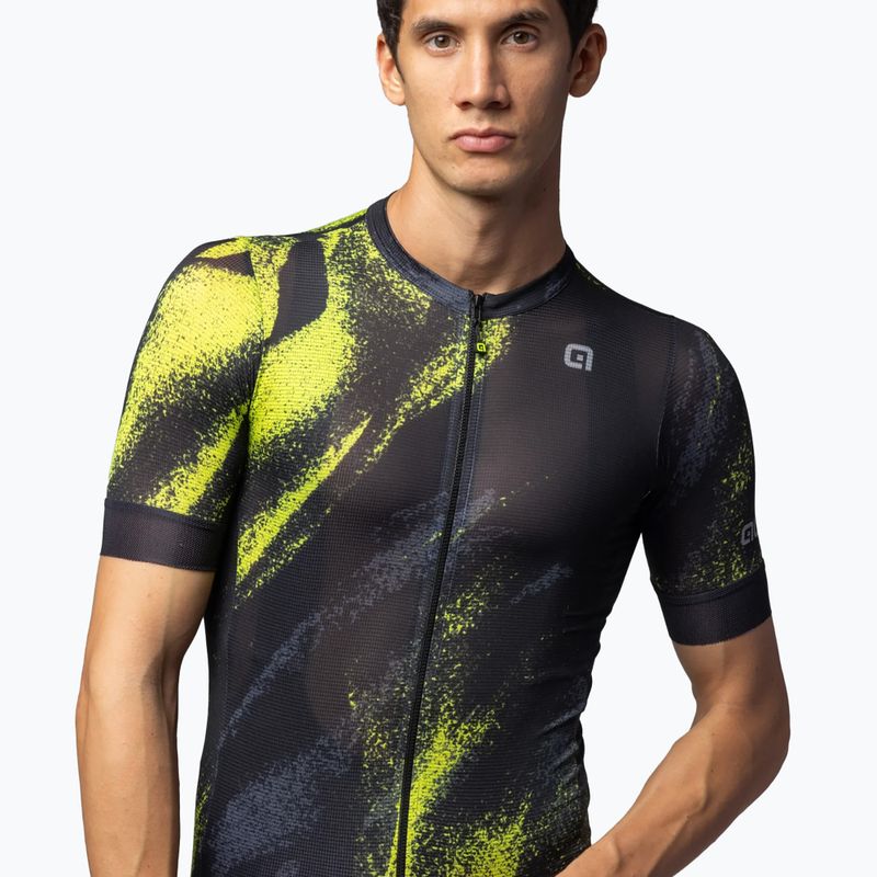 Koszulka rowerowa męska Alé Trace acid green 3