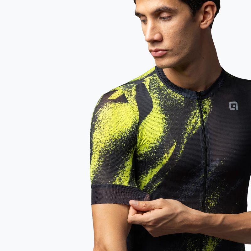 Koszulka rowerowa męska Alé Trace acid green 4