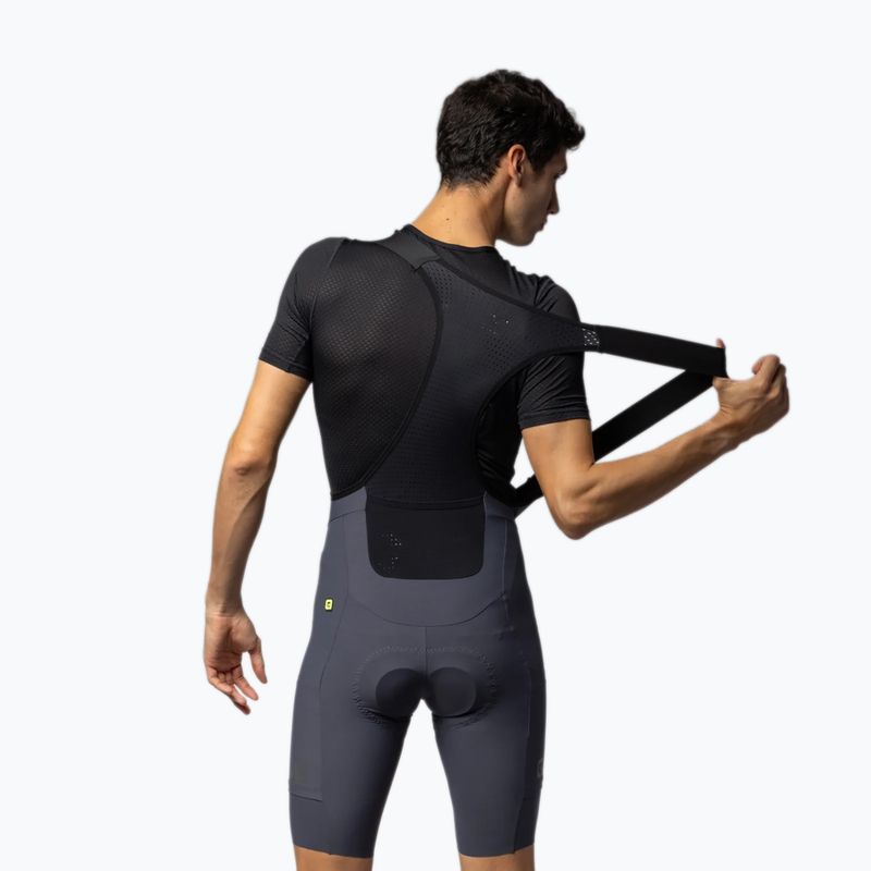 Spodenki rowerowe męskie Alé Gravel Pro Bibshorts titanium 2