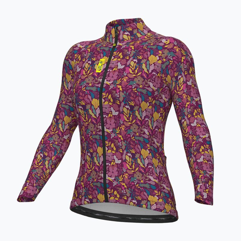 Bluza rowerowa damska Alé Flowery LS Jersey rosa/pink