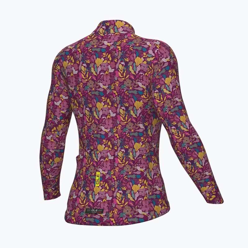 Bluza rowerowa damska Alé Flowery LS Jersey rosa/pink 2