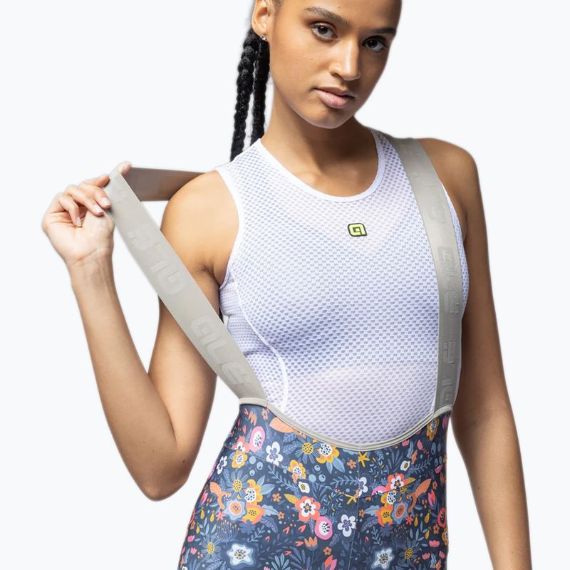 Spodenki rowerowe damskie Alé Master Graphic Bibshorts blue combo 3