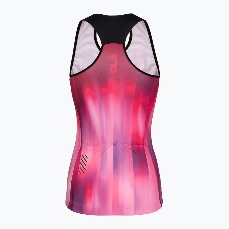 Koszulka rowerowa damska Alé Crazy TT pink combo 7