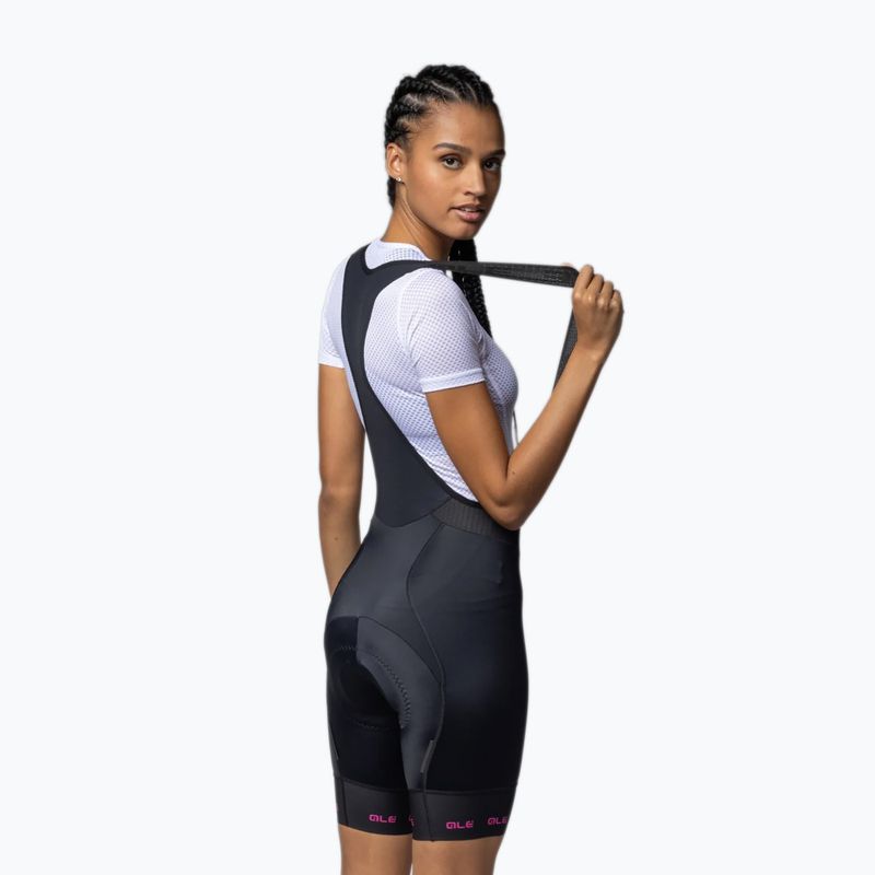 Spodenki rowerowe damskie Alé Strada 2.0 Bibshorts fuchsia 2