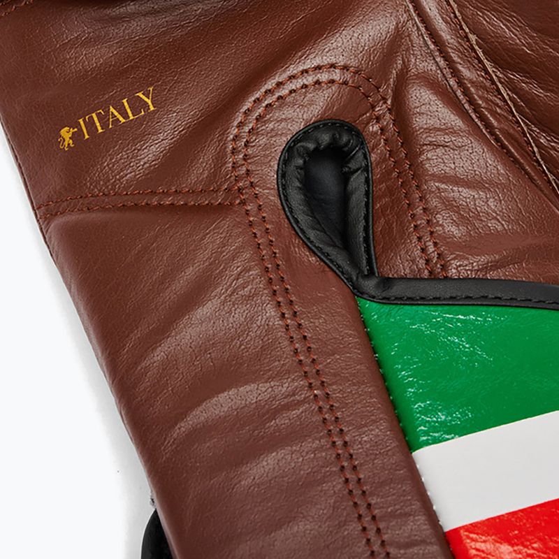 Rękawice bokserskie LEONE 1947 Italy '47 black/white/brown 6