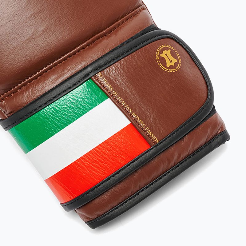 Rękawice bokserskie LEONE 1947 Italy '47 black/white/brown 7