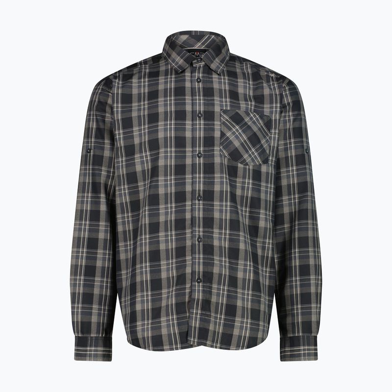 Koszula męska CMP 30T9927 antracite/vaniglia/grey